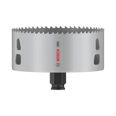 Abbildung von Bosch 1x PRO Multi Material Power Change Plus Lochsäge (für Weichholz, Trockenbauwand, Ø 111 mm, Professional Zubehör Bohrmaschine/Schrauber)