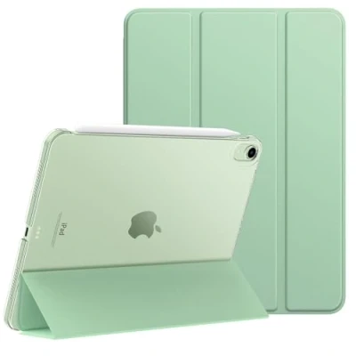 Abbildung von MoKo für iPad Air 6. Generation 11 Zoll Hülle M2 2024/iPad 5 Gen 2022/iPad 4 2020, 11&#039;&#039; mit Transluzent Hart Rückseite, 6/5/4 Hülle, Grün