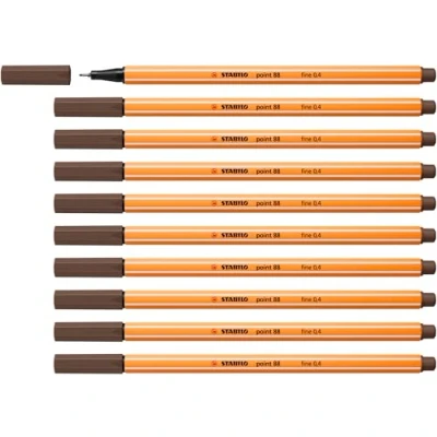 Abbildung von Fineliner STABILO point 88 10er Pack umbra