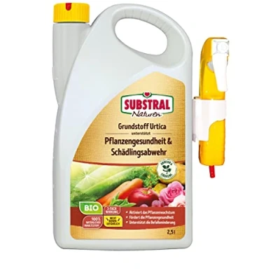 Abbildung von Substral Naturen Bio Grundstoff Urtica, unterstützt Pflanzengesundheit, Schädlingsabwehr und Befallminderung, 2,5 L, grün