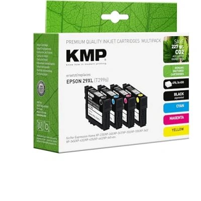 Abbildung von KMP Druckerpatrone E218VX schwarz, cyan, magenta, gelb kompatibel zu EPSON T2996XL, 4er Set