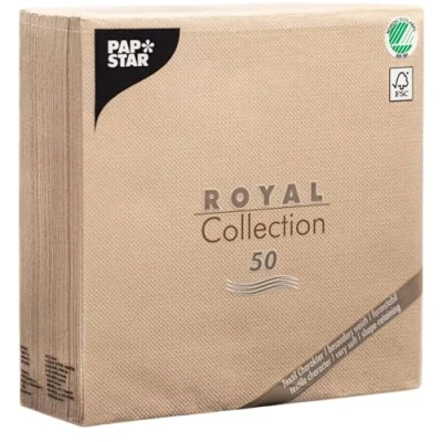 Abbildung von Papstar, 50 Servietten &quot;ROYAL Collection&quot; 1/4 Falz 40 cm x sand, #82360