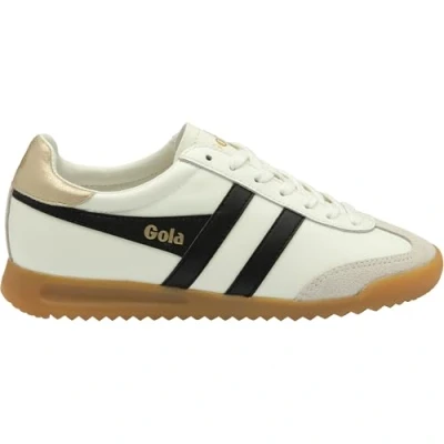 Abbildung von Gola Unisex Torpedo Leather Sneaker, Off White/Black/Gold, 42 EU