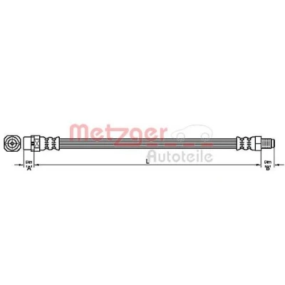 Abbildung von METZGER 4111094 Bremsschläuche 420 MINI: Schrägheck, Clubman, Cabrio