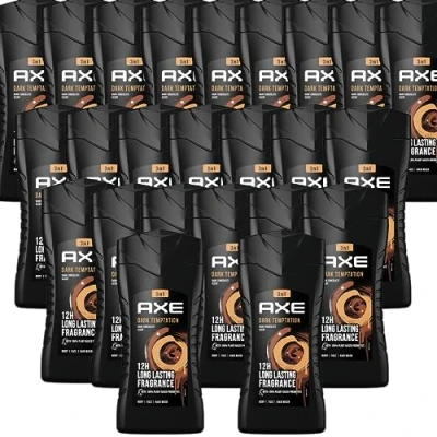 Abbildung von Axe 3 in 1 Duschgel &amp; Shampoo Dark Temptation für langanhaltende Frische und Duft nach der Dusche dermatologisch getestet 250 ml 24 Stück