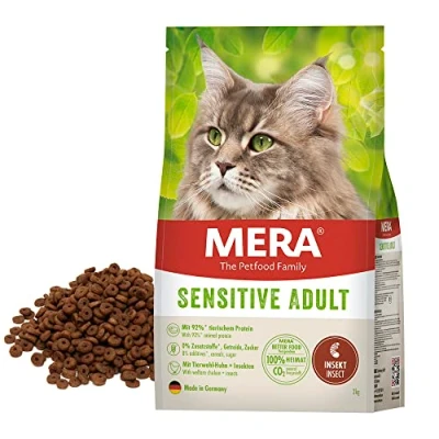 Abbildung von mera Cats Sensitive Adult Insektenfutter für Katzen Insekten &amp; Huhn 2kg