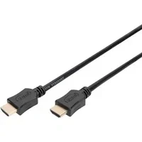 Abbildung von DIGITUS HDMI High Speed Anschlusskabel, Typ A St/St 5.0m Ultra HD 4k/30Hz kompatibel mit TV/Beamer/Monitor vergoldete Kontakte Schwarz