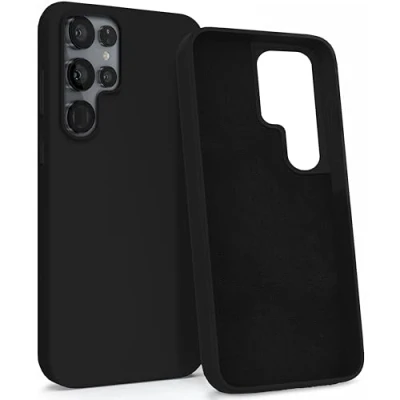 Abbildung von MyGadget Hülle für Samsung Galaxy S22 Ultra Gummierte Handyhülle [ 3 Layer Struktur ] Schutzhülle mit Soft Inlay &amp; Hardcase Cover außen Schwarz