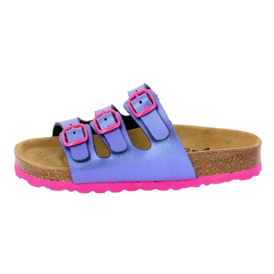 Abbildung von LICO Bioline Pantolette flach für Kinder, Größe: 28, Lila/pink Schuhe