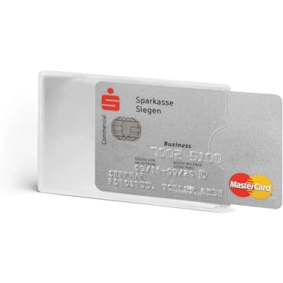 Abbildung von Durable Kreditkartenhülle (mit RFID Schutz, Blocking, Beutel à 3 Kartenhüllen) transparent, 890319