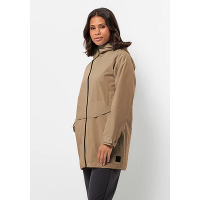 Abbildung von Jack Wolfskin Mainkai LONG Parka, Damen, Größe: Large, Sand storm