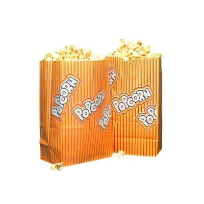 Abbildung von Popcorn Warmhaltetüte 110 g 2,46 Liter 14 x 8 22 cm, 2 lagig weiß/gelb/rot (100)