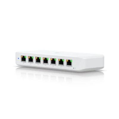 Abbildung von Ubiquiti Ultra 210W 8 Port Managed Switch 8x Gigabit Ethernet (7x PoE+), 1x PoE++ (zur Stromversorgung), AC Adapter