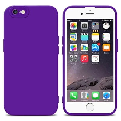Abbildung von Cadorabo Hülle kompatibel mit Apple iPhone 6 / 6S Schutzhülle TPU Silikon Case Liquid Design Kameraschutz Slim Kratzfest Weiche Gummi Rundumschutz für in Lila