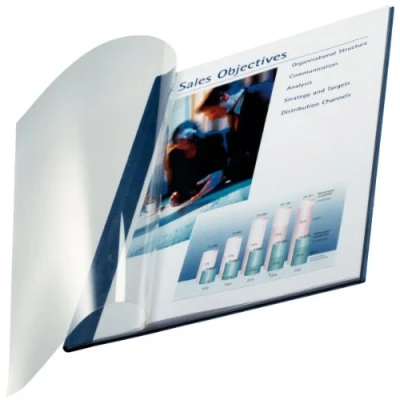 Abbildung von Leitz 74150035 Buchbindemappe impressBIND, Soft Cover, A4, 14 mm, 10 Stück, blau