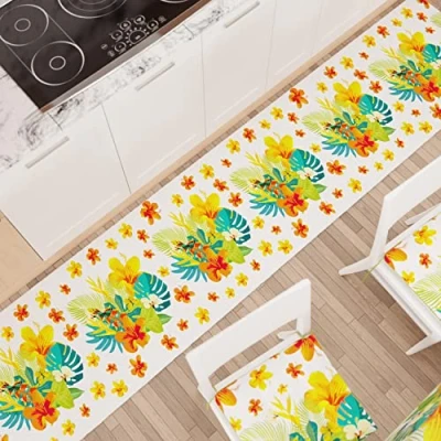 Abbildung von PETTI Artigiani Italiani Teppich für Küche, Läufer rutschfest und waschbar, 52 x 180 cm, Design Tropical 03, 100% Made in Italy