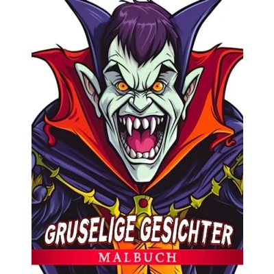 Abbildung von gruselige Gesichter Ausmalbuch: Machen Sie sich bereit, um Angst zu haben Malen Geister, furchterregende Monster und böse Hexen