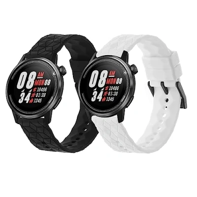 Abbildung von kwmobile 2X Sportarmband kompatibel mit COROS PACE 2 / APEX (42mm) Armband Fitnesstracker Band Set aus TPU Silikon