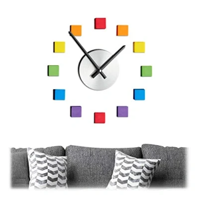 Abbildung von relaxdays Wanduhr DIY bunt