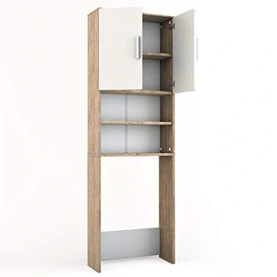 Abbildung von Vicco Waschmaschinenschrank, Weiß/Sonoma, 64 x 190 cm