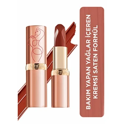 Abbildung von L&#039;Oréal Paris Color Riche Satin Smooth Lippenstift, feuchtigkeitsspendende, reine Pigment Lippenfarbe, mit Omega 3 &amp; Vitamin E, 182 Extreme