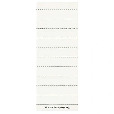 Abbildung von Leitz 19020001 Schildchen (Blanko, Universal Aufkleber, 3 zeilig) 100 Stück weiß