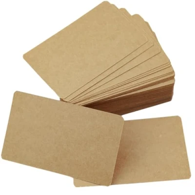 Abbildung von 100 Stück Blanko Spielkarten,Visitenkarten Blanko,Blank Cards,Leere Spielkarten,Flash Cards,Visitenkarten,Flash Karten, Blanko,Weiße Postkarte,Dankeskarte,Kraftpapier 54 x 88 mm