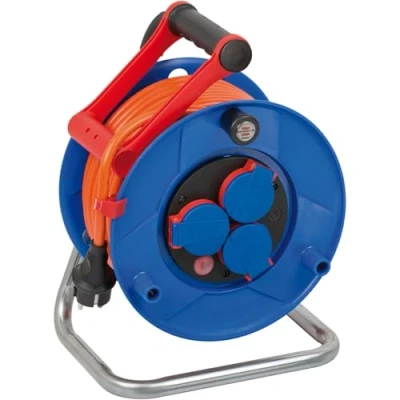 Abbildung von Brennenstuhl Garant IP44 Kabeltrommel (25m Kabel in orange, Spezialkunststoff, Einsatz im Außenbereich, Made Germany)