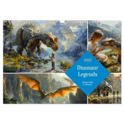 Abbildung von Dinosaur Legends (Wandkalender 2025 DIN A3 quer), CALVENDO Monatskalender