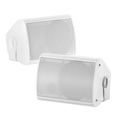 Abbildung von STUDIOFINIX 6,5 Zoll 400 Watt Wasserdicht Außenlautsprecher Outdoor Lautsprecher 400W/Paar, Heavy Duty ABS Material für Patio Home Garage Poolside(Weiß)