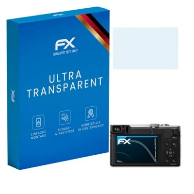 Abbildung von atFoliX Schutzfolie kompatibel mit Panasonic Lumix DMC TZ71 Folie, ultraklare FX Displayschutzfolie (3X)