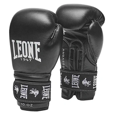 Abbildung von LEONE 1947 Ambassador Boxhandschuhe Unisex Erwachsene, Schwarz, 10 oz M