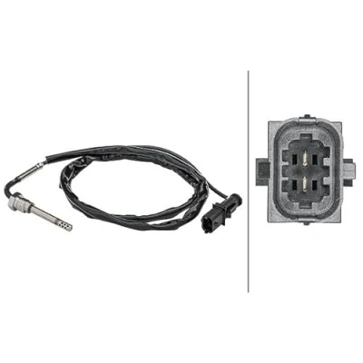 Abbildung von HELLA 6PT 358 181 451 Sensor, Abgastemperatur OPEL: Zafira B, Astra H Caravan, Kastenwagen, FIAT: Doblo I Kombi, Cargo