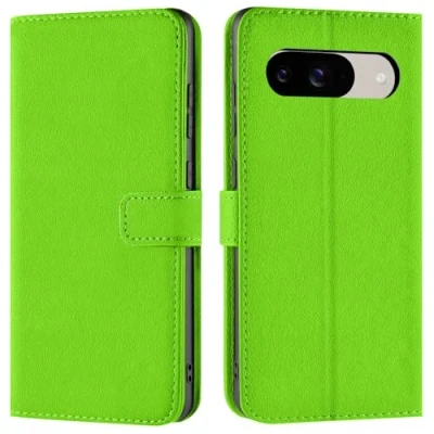 Abbildung von Verco Handyhülle für Google Pixel 9 Hülle, Bookcase Tasche Flipcover Case [Kartenfächer/Aufstellfunktion], Grün