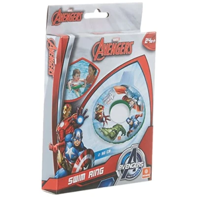 Abbildung von Mondo Toys AVENGERS Swim Ring Aufblasbarer Schwimmring ideal für Jungen / Mädchen verwendbar im Schwimmbad Meer 16304