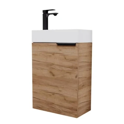 Abbildung von Planetmöbel Waschtisch Compact 40 (3er Set, 1 St), Badmöbel, Breite cm, Soft Close Funktion, mit Bad Armatur