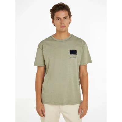 Abbildung von Tommy Jeans Essential FLAG TEE Tshirt print, Herren, Größe: 52, Faded willow
