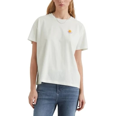 Abbildung von Marc O&#039;Polo Denim Fibre Theme Tshirt print, Damen, Größe: Large, Dusky green