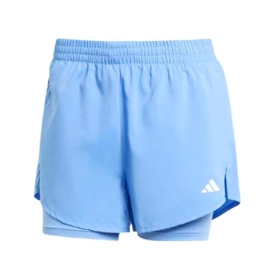 Abbildung von adidas Damen AEROREADY Made for Training Minimal Two in One Shorts, Blue Fusion/White, S
