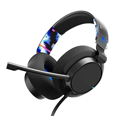 Abbildung von Skullcandy SLYR Pro Kabelgebundenes Multi Platform Over Ear Gaming Headset für Xbox, PlayStation und PC, Enhanced Sound Perception, KI Mikro Blau