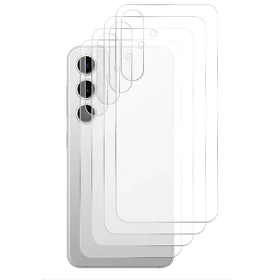 Abbildung von GIOPUEY[4 Stück Rückseite Folie Kompatibel mit Samsung Galaxy S24, S24 Schutzfolie, Weiches TPU, Dünn, Matte Textur, Anti Fingerabdruck, Glatt Translucent