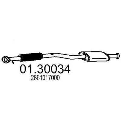 Abbildung von MTS 01.30034 Vorschalldämpfer HYUNDAI: Matrix