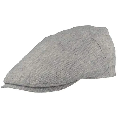 Abbildung von Breiter Schiebermütze sehr leichte einfarbige Flatcap aus 100% Leinen