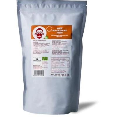 Abbildung von Blömboom White Hot Chocolate Drops Bio (1000 g), weiße Trinkschokolade, heiße Schokolade