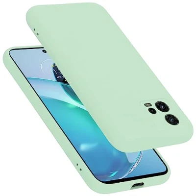 Abbildung von Cadorabo Hülle kompatibel mit Motorola Moto G72 Silikon Handyhülle für Case aus flüssigem stoßfeste dünne TPU Schutzhülle Liquid HELL GRÜN