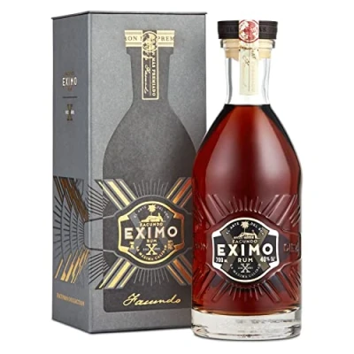 Abbildung von Facundo Eximo Premium Aged Dark Rum in Geschenkbox, tropisch gereifter dunkler Rum, bis zu 10 Jahre Weißeiche gelagert, BACARDÍ, ideal als Geschenk, 40% Vol., 70 cl/700 ml