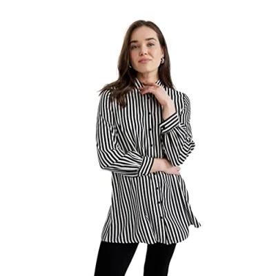 Abbildung von DeFacto Damen X1332AZ Tunic Shirt, Black, S