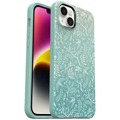 Abbildung von OtterBox Symmetry+ Case for iPhone 14 Plus with MagSafe, Shockproof, Drop proof, Protective Thin Case, 3x Tested to Military Standard, Antimicrobial Protection, Feathers/Ferns