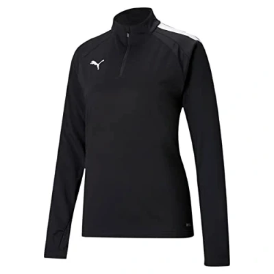 Abbildung von PUMA Herren Teamliga 1/4 Zip Top T Shirt, Schwarz, L