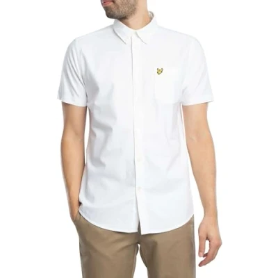 Abbildung von Lyle &amp; Scott Short Sleeve Oxford Hemd, Herren, Größe: Medium, White